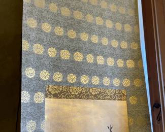 Japanese Iris Painting Scroll (14” x 43”)