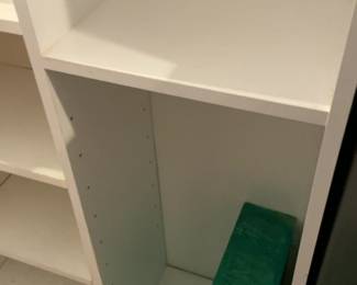 Narrow White Cabinet with 7 shelves (6 haven’t been installed) - 9” x 13” x 71.5”