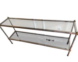 Metal and glass sofa table