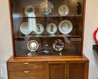 Midcentury Hutch with Collector’s plates