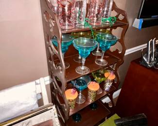 platiware and vintage shelf