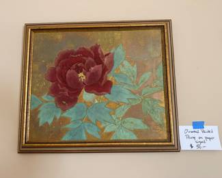 Oriental peony on paper