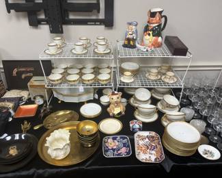 Limoges Cream Bouillon cups