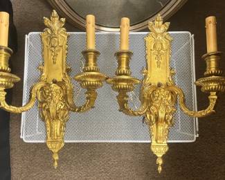 Brass candelabras