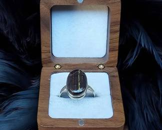 Iron Tigers Eye Ring