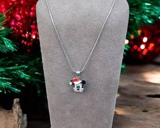Disney Mickey Mouse Christmas Necklace