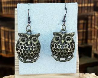 Steampunk Owl Earrings