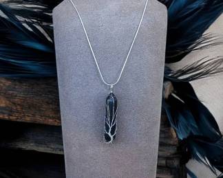 Obsidian Tree Of Life Necklace