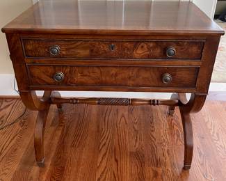 Ethan Allen two drawer side table 32x18.5x29.5H