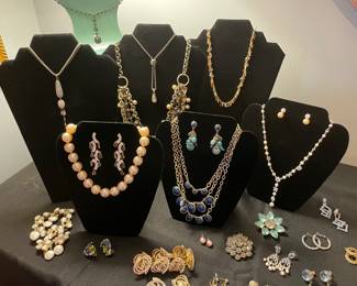 A lot of fun costume jewelry. Not all of it is pictured.