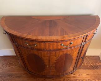Ethan Allen demilune foyer table 19x50x3'H