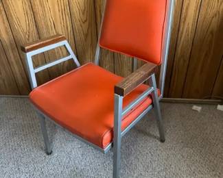 Vintage TriPar Manufacturing Pleather  Metal Chair