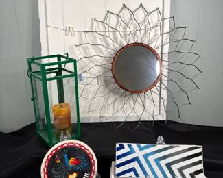 Home Decor Collection With Mirror Decorative Plate Candleholder And Dutch Welcome Sign