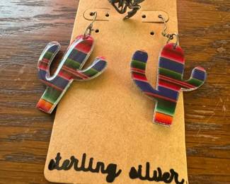 Sterling Silver Ring And Dangling Earrings