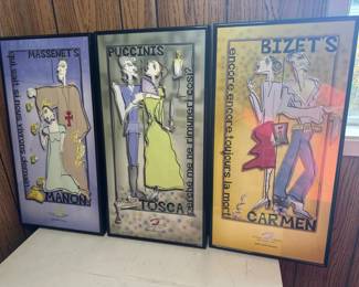 Three Framed Tulsa Opera Posters