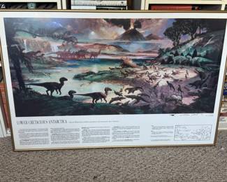 Signed Poster Of Lower Cretaceous Antarctica