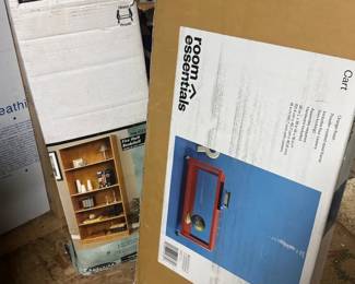 Orange Cart 5 Shelf Bookcase