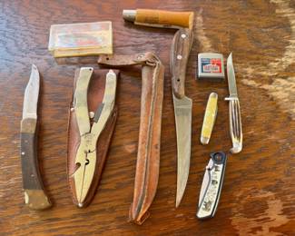Assorted Pocket Knives Tools More