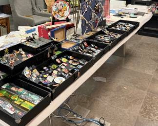 HUGE - Vintage Disney Trading Pin Collection, Disney Plates, Disney Pens, Disney Bookmarks, Vintage & Rare Disney Keychains