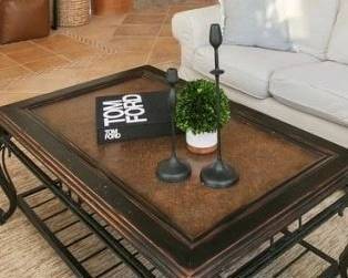 Coffee Table, Book, Plant, Candle Sticks