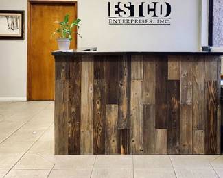 Custom Made Reception Desk. Office, Salon, Farmhouse, rustic