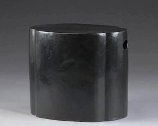 Bronze Oval Stump, Side Table, Barbara Barry McGuire Furniture Company 