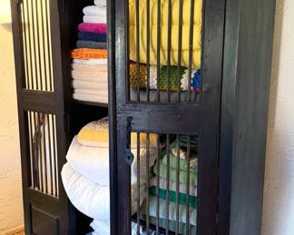 Tall wooden armoire, possibly Mexican