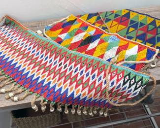 Assorted African beaded belts