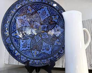 Moroccan platter + pitcher