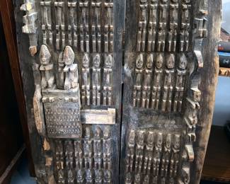 Dogon wood door panel from Mali