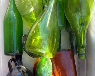 Assorted glass bottles