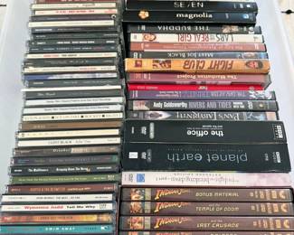 DVDs: Indiana Jones box set, Magnolia, Forrest Gump, Band of Brothers