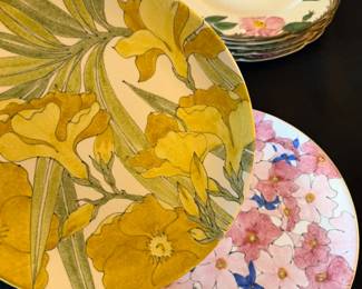 Hand painted ceramic plates from Salerno, Italy