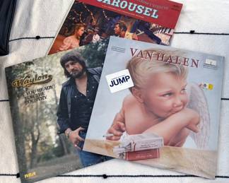 LPs: musicals, Kiss, Quiet Riot, Van Halen