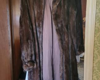 Full length fur coat