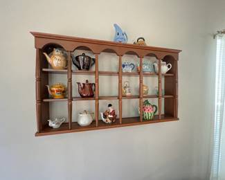 . . . cute shelf and mini teapot collection