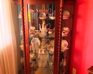 Bowed glass Antique China cabinet!