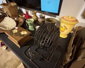 Vintage bingo ball cage