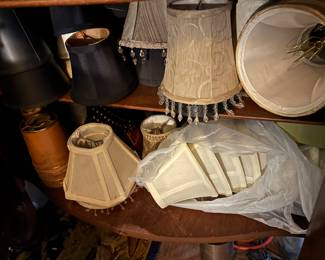 Mini lampshades for chandeliers or candelstick lamps.