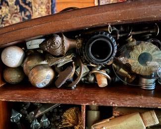 Misc. hardware for drapes and chandeliers