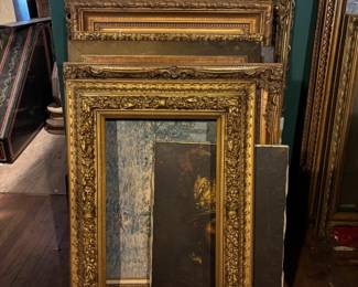 Antique gesso and wood frames - a large selection