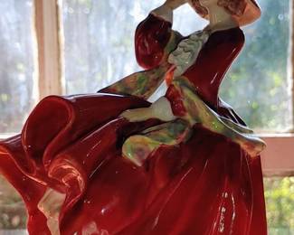 1937 Royal Doulton Figurine Top O' The Hill Figurine 1937 Hn 1834 7" Mint
Lady In Red Full Size
