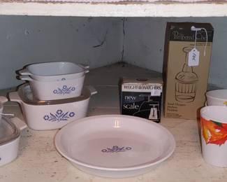 Blue cornflowers pyrex