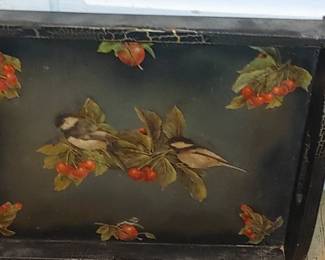 Wooden serving tray decorated by Tommy