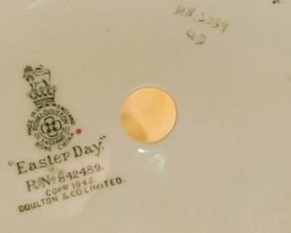 Easter Day Full Size 1945 Royal Doulton Easter Day Multicolor England Fine Bone China Figurine HN2039
 