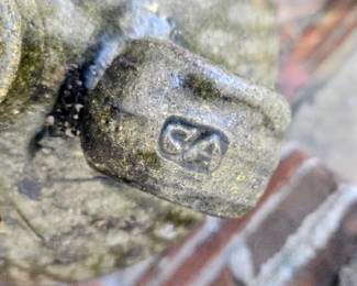 Rare CA (Charles Avera, Crawford County, GA) Stoneware Jug circa 1850's 
Unfortunately there is a sizeable hole in the other side this beauty was found in the bushes