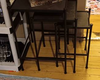 Wrought iron nesting tables from Charleston Forge 