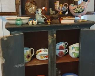 Primitive Pine double door cupboard this piece was originally here in the old farmhouse