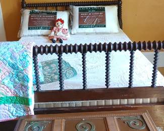 Antique spindle bed belonging to great great grandmother Pasley