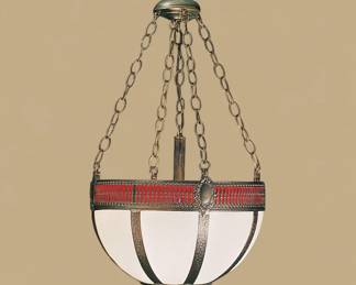 Meyda Tiffany & Stained Glass 4 - Light Pendant light fixture bronze & stained glass